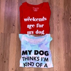 2 PACK!! Dog T-shirts